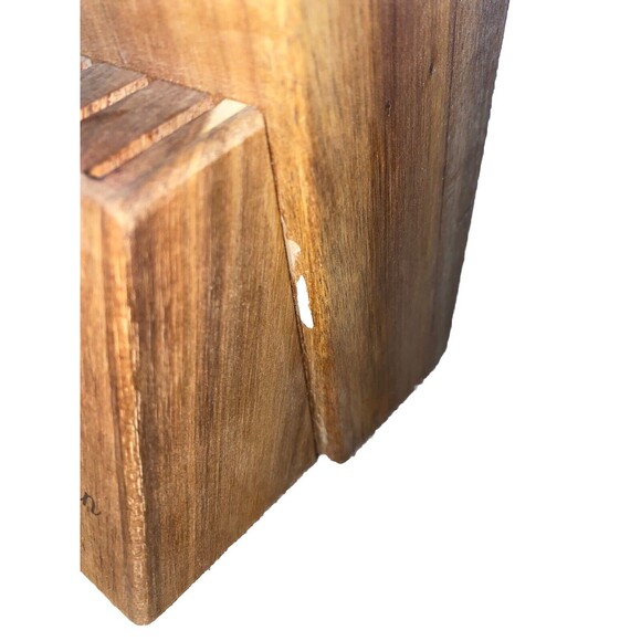 PIONEER WOMAN,Rustic Kitchen Knife WOOD BLOCK, 13 Slot Knife Holder,Block Only - Picture 3 of 8